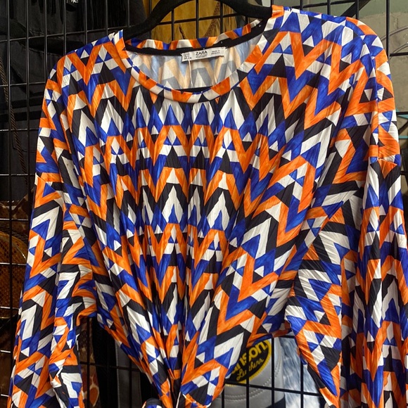 Colorful Chevron Printed Zara Dress - Picture 2 of 6